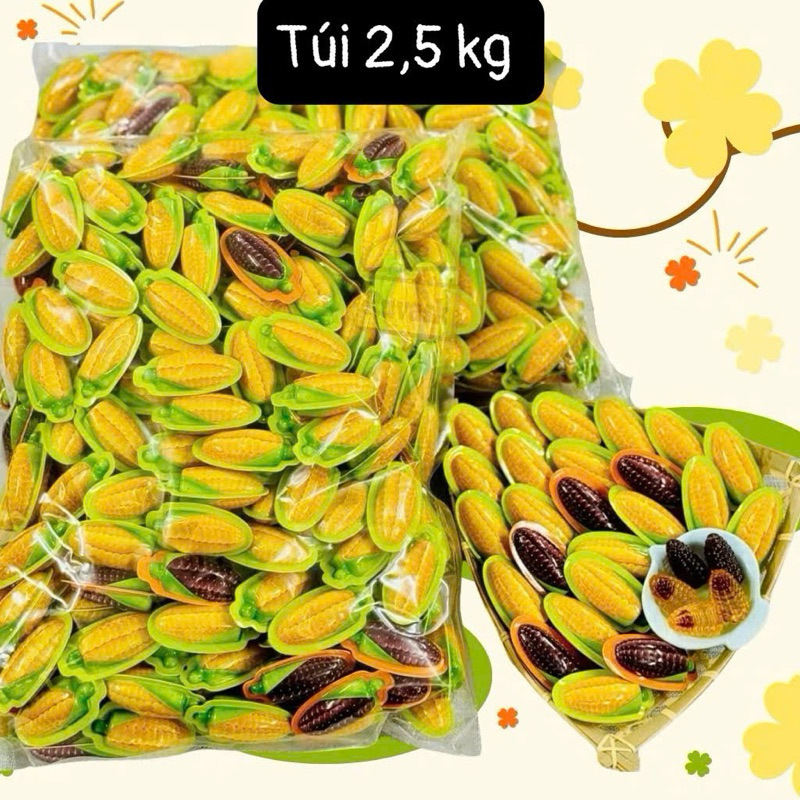 Sỉ thùng 10kg kẹo ngô 3 D