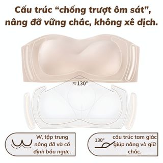 Áo lót nữ không dây su cao cấp viền silicon chống trượt bản lưng to gom ngực gợi cảm sexy DEVARI G86