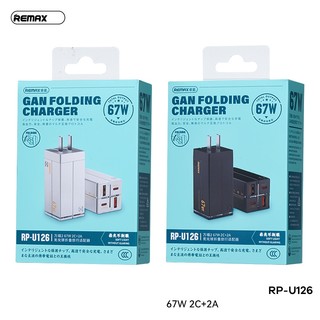 Cốc sạc nhanh 4 cổng Remax RP-U126 Max 67W, 2 cổng USB 3.0 QC và 2 cổng TypeC - Nhất Tín Computer