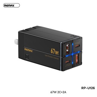 Cốc sạc nhanh 4 cổng Remax RP-U126 Max 67W, 2 cổng USB 3.0 QC và 2 cổng TypeC - Nhất Tín Computer