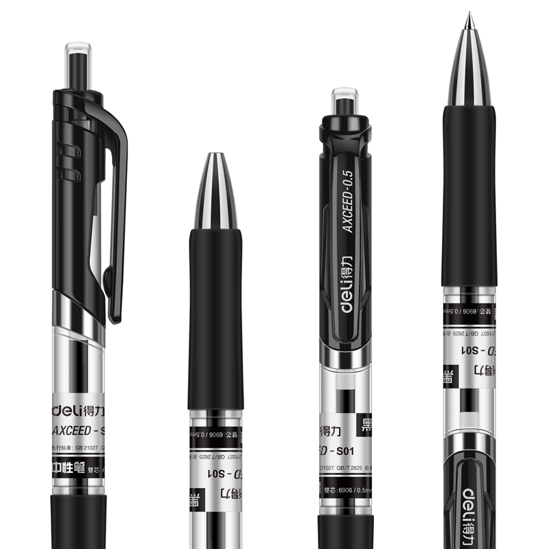 Bút Gel Deli S01 0.5mm – Mực Nhanh Khô, Viết Êm, Phù Hợp Ghi Chép, Calligraphy, Học Sinh & Văn Phòng