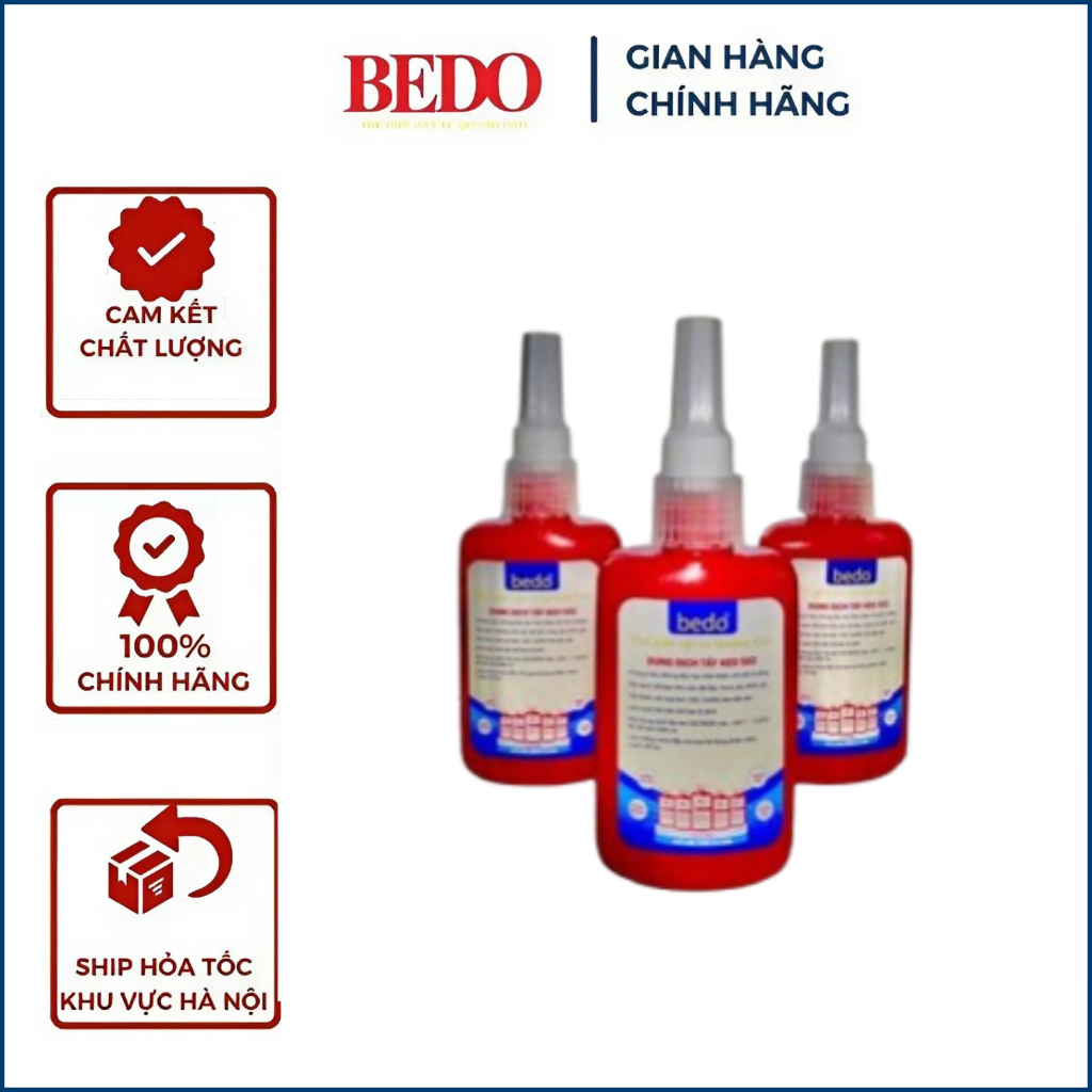 Dung dịch tẩy keo 502 BEDO - Nước tẩy keo chuyên dụng trên Mica, nhựa, gỗ, kim loại không làm hư hại bề mặt (Lọ 10ml)