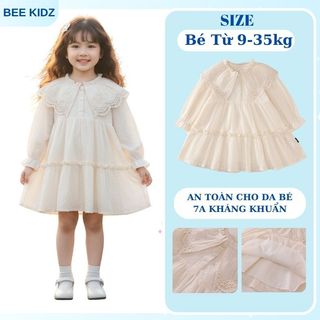 Váy Cho Bé Gái, Váy Bé Gái Thiết Kế 2 Lớp Dáng Kiểu Pháp Thanh Lịch Nhẹ Nhàng Chất Liệu Cotton Mềm