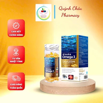 Viên Uống Omega 3 Alaska – Hỗ Trợ Thị Lực, Tim Mạch, Bổ Sung Dầu Cá & Coenzyme Q10 - Hộp 60 viên