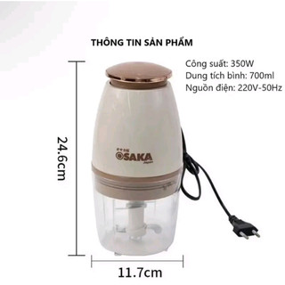 Máy Xay Đa Năng OSAKA Nhật Bản Cao Cấp Dung Tích 700ml - 350W - Xay Thịt Cá Rau Củ Sinh Tố - Xay Đá