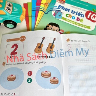 Sách Bộ 30 Cuốn Phát Triển IQ Kỹ Năng Luyện Viết Tập Tô Chữ Mâu Giáo + Tô Màu + Làm Toán Cho Bé Từ 3-6 Tuổi