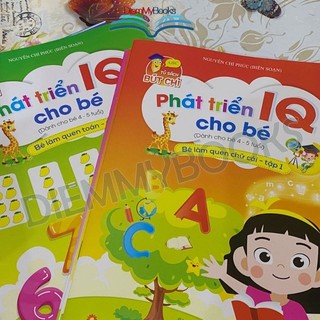 Sách- Bộ 8 Quyển Phát Triển IQ Cho Bé Từ 4 5 Tuổi Mẫu Giáo Các Chủ Đề Khác Nhau: Luyện Viết,Làm Toán, Tư Duy, So Sánh