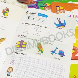 Sách- Bộ 8 Quyển Phát Triển IQ Cho Bé Từ 4 5 Tuổi Mẫu Giáo Các Chủ Đề Khác Nhau: Luyện Viết,Làm Toán, Tư Duy, So Sánh