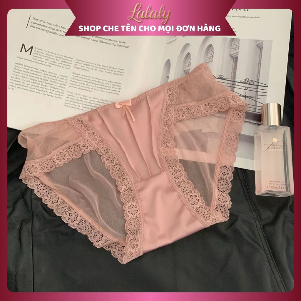 Quần lót ren lụa mix ren mềm mại Lalaly L42, quần lót ren nữ sexy quyên rũ ôm trọn vòng 3