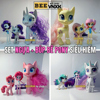 (SIÊU HIẾM) Set Ngựa Pony size lớn 14cm, Búp bê Pony 7cm, Ngựa Pony mini 6cm nhiều mẫu - Đồ chơi BEE VNXK