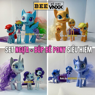 (SIÊU HIẾM) Set Ngựa Pony size lớn 14cm, Búp bê Pony 7cm, Ngựa Pony mini 6cm nhiều mẫu - Đồ chơi BEE VNXK