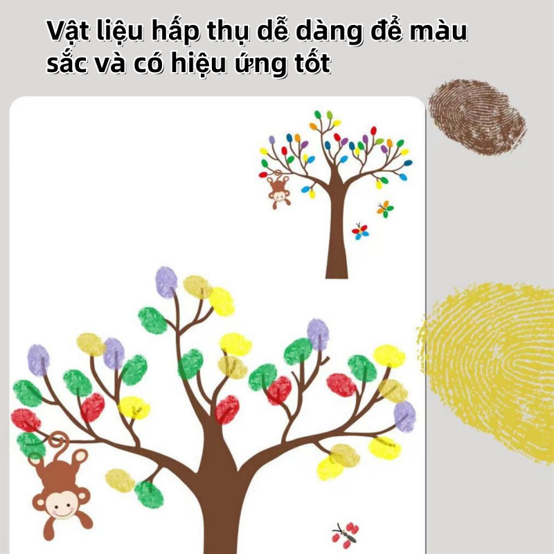 Trẻ em 24 Màu sắc Ngón tay Vẽ Thiên thần Vẽ Album Mẫu giáo Palm Chỉ Đồ chơi Mực Sơn Công cụ Sơn Không độc hại