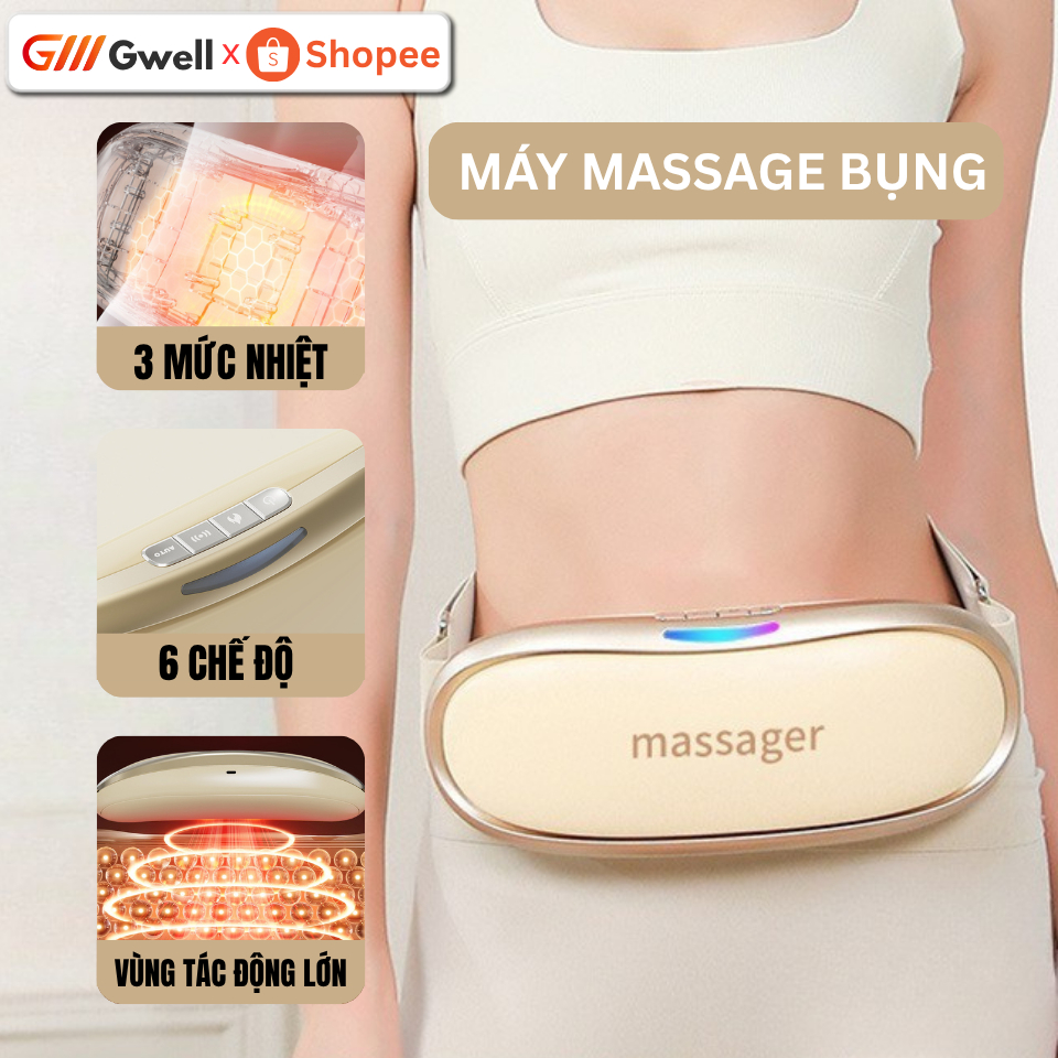 Máy Massage Bụng Giảm Mỡ, Đốt Mỡ Bụng Nhiệt Nóng, Máy massage cổ vai gáy mô phỏng bàn tay