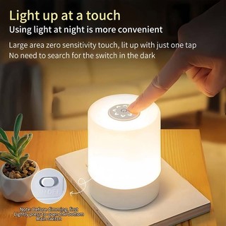 OOKAS Đèn ngủ để bàn cảm ứng 3 màu ánh sáng,Cảm Ứng + Remote,Đèn trang trí bàn LED