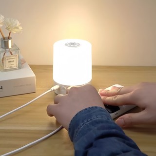 OOKAS Đèn ngủ để bàn cảm ứng 3 màu ánh sáng,Cảm Ứng + Remote,Đèn trang trí bàn LED