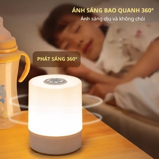 OOKAS Đèn ngủ để bàn cảm ứng 3 màu ánh sáng,Cảm Ứng + Remote,Đèn trang trí bàn LED