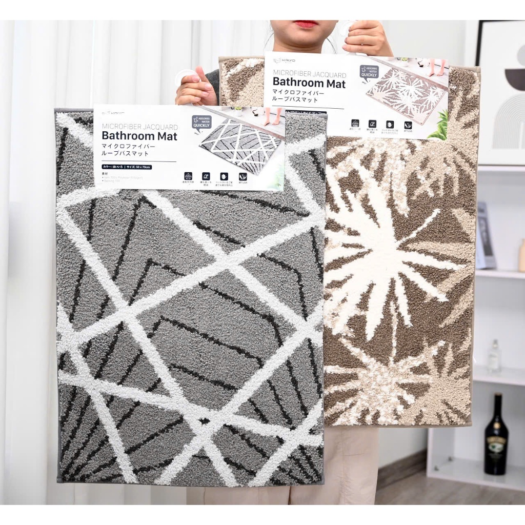 [KAIYO] Thảm Microfiber siêu thấm, thảm decor, thảm chùi chân có chống trượt và cực mềm mại Kaiyo size 50*70cm