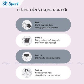Nón bơi cao cấp hình thú dễ thương cho bé 3-12 tuổi mũ bơi hoạt hình cho bé trai bé gái - NB71360