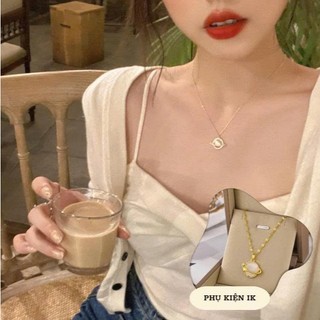 [🔥XƯỞNG SALE SẬP SÀN🔥] Dây Chuyền Mạ Vàng Đính Đá Mắt Mèo Phong Cách Hình Học Thời Trang N266