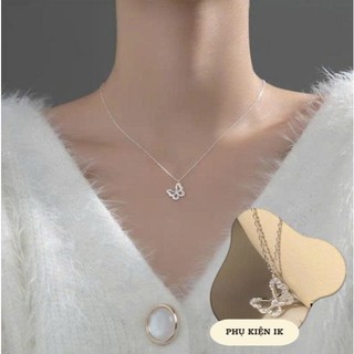 [🔥XƯỞNG SALE 6K 🔥] VÒNG CỔ BẠC MẶT HỒ ĐIỆP XINH XẮN THANH LỊCH CHO NỮ N113