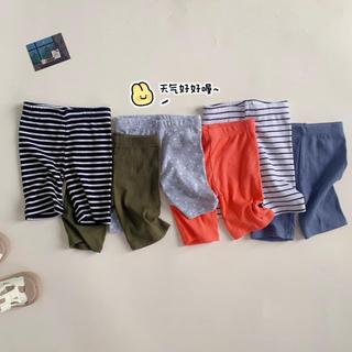 Q10-[tomnaukid] Quần đùi ngố thun gân cotton co dãn 4 chiều - Size 8-35Kg