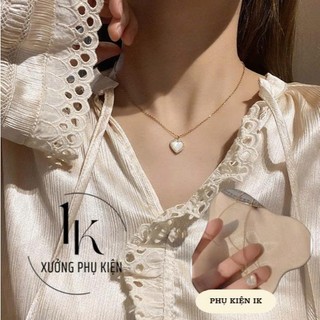 [🔥XƯỞNG SALE 9K 🔥] Dây Chuyền Nữ  Mặt Trái Tim Đính Đá Pha Lê Tiểu Thư Sang Trọng N225