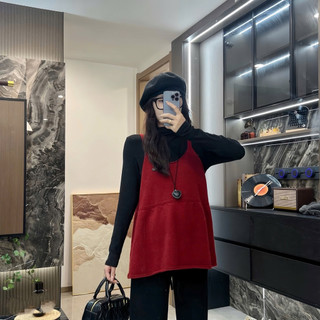 [Nhà Moom] Set Áo 2 Dây Phối Áo Giữ Nhiệt Cho Mẹ Bầu Thời Trang Thu Đông Xinh