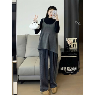 [Nhà Moom] Set Áo 2 Dây Phối Áo Giữ Nhiệt Cho Mẹ Bầu Thời Trang Thu Đông Xinh