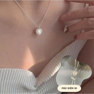 [🔥XƯỞNG SALE 9K 🔥] Vòng Cổ Bạc Nữ Mặt Trái Tim Đính Đá Sang Trọng, Thanh Lịch N231
