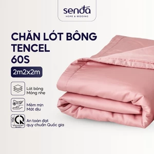 Vỏ chăn bông Lụa Tencel lồng được ruột 2mx2m2 Sen Đá Home Bedding trơn màu cao cấp, mền lẻ 2m2 x 2m