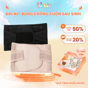 Đai Nịt Bụng Thông Minh IQKAO Dán Điều Chỉnh – Đai Giảm Mỡ, Thon Eo Sau Sinh, Định Hình Vòng 2 Cao Cấp, Size 90x22cm