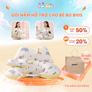Gối nằm hỗ trợ cho bé ăn dặm và cho con bú BI05 cao cấp Đa Năng Hỗ Trợ Mẹ Cho Bé Bú, Đỡ Đau Mỏi, Thoải Mái IQKAO