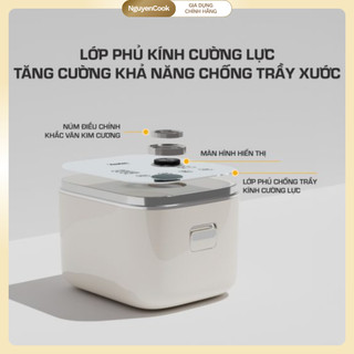 [INOX 304] Nồi Cơm Điện Đa Năng Karlin ART3000 – Lòng Vân Kim, Tách Đường, 11 Chế Độ Nấu NGUYENCOOK