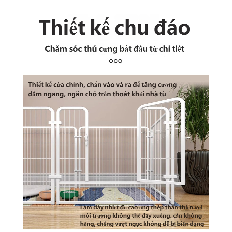 🐶🐱Bộ Quây Chó 6/7/9 Tấm Chống Gỉ dễ dàng Lắp đặt Hàng Rào Chó Chuồng Quây Chó Lớn Dành Mọi Giống Chó