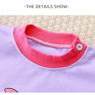 Bộ đồ dài tay cho bé gái phom ôm phù hợp mùa thu đông bộ ngủ dài tay bé gái chất liệu cotton D1217