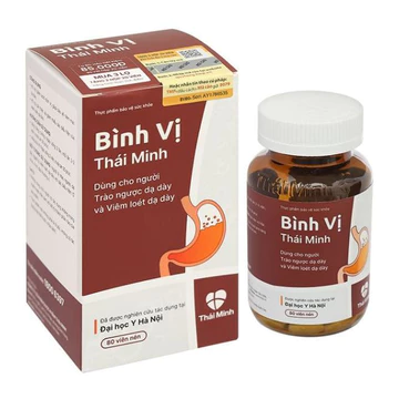 Viên uống Bình Vị Thái Minh hỗ trợ giảm acid dịch vị, giúp bảo vệ niêm mạc dạ dày (Hộp 80 viên)