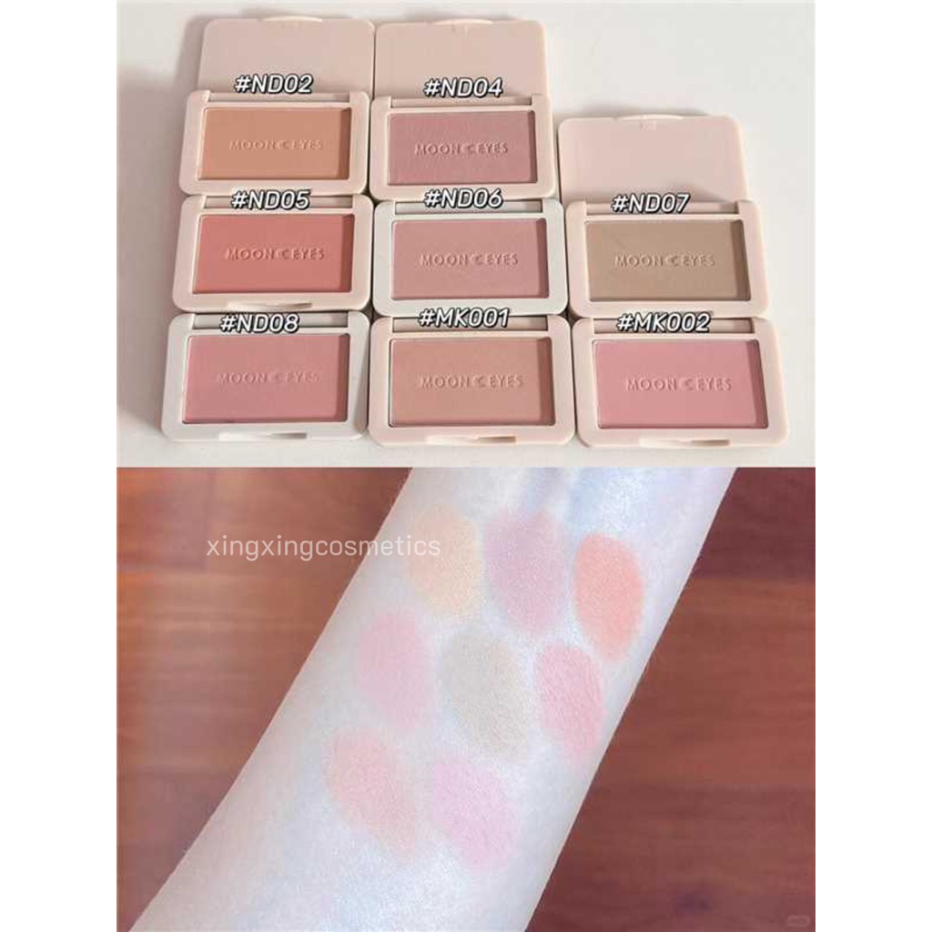 [MUA 2 TẶNG CỌ] MOONEYES Phấn Má Hồng Moon Eyes Chính Hãng 60 Màu Matte Blush Phấn Má Mịn Lì Tự Nhiên Lâu Trôi 6.5g