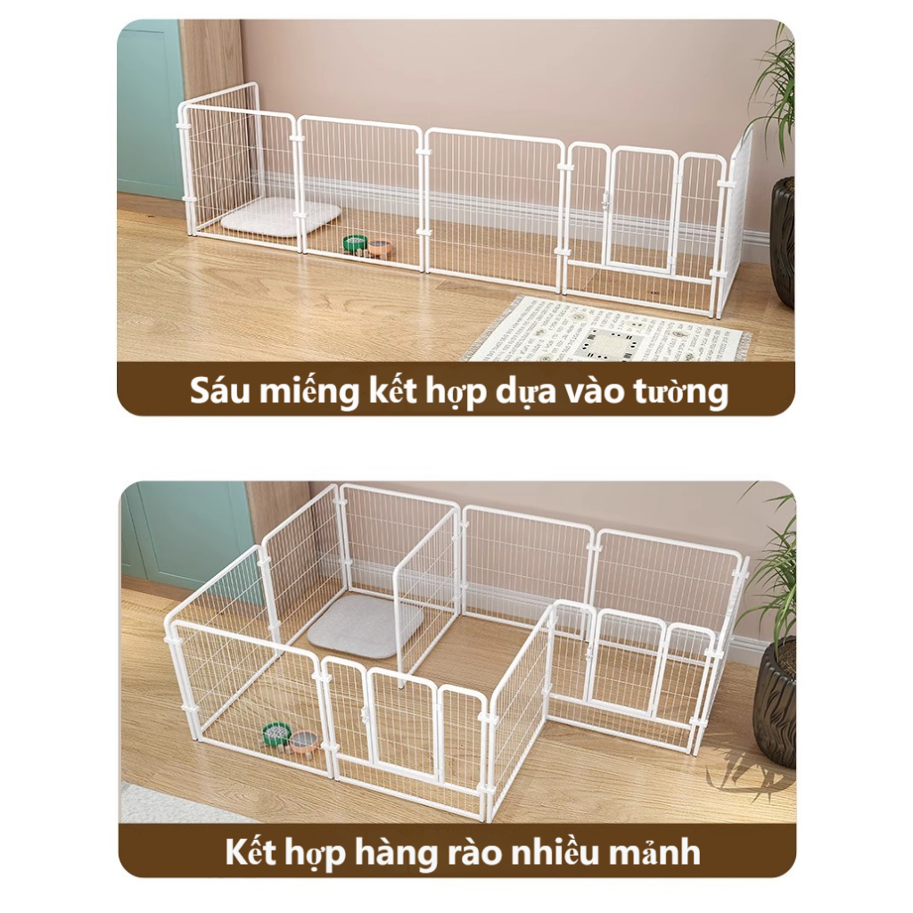🐶🐱Bộ Quây Chó 6/7/9 Tấm Chống Gỉ dễ dàng Lắp đặt Hàng Rào Chó Chuồng Quây Chó Lớn Dành Mọi Giống Chó