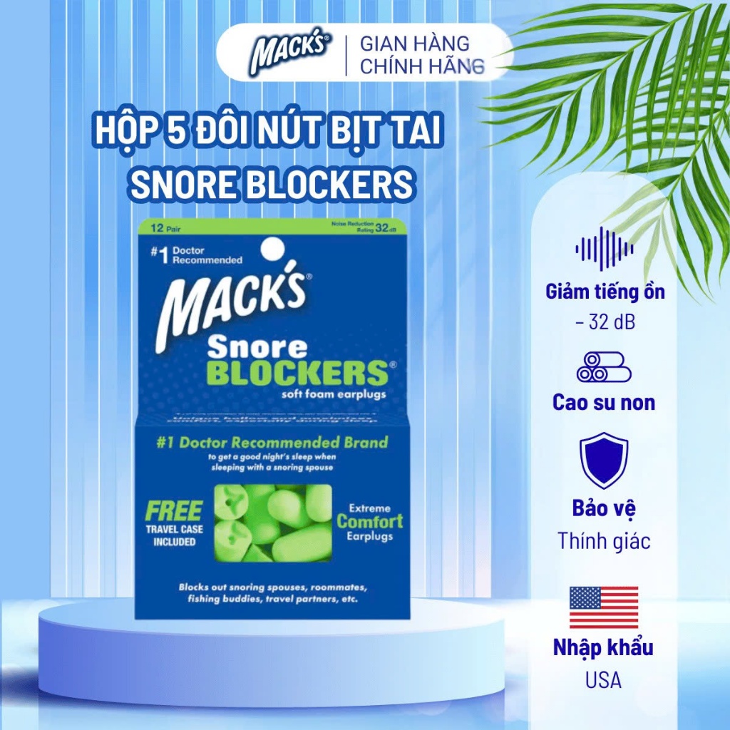 Hộp 5 đôi nút bịt tai Snore Blockers | Shopee Việt Nam