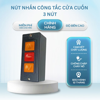 Nút Nhấn Công Tắc Cửa Cuốn 3 Nút AC600V-3A, Bộ Điều Khiển Lên Xuống Dừng Cho Cửa Cuốn
