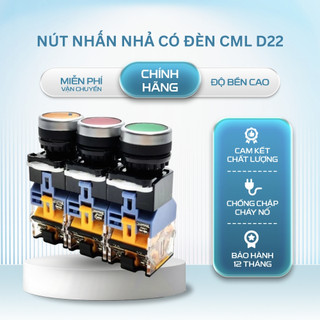 Nút Nhấn Nhả Có Đèn CML D22 Nút Nhấn Nhả, Nút Nhấn Tự Giữ LA-39 11D Xanh Đỏ Vàng Gắn Tủ Điện