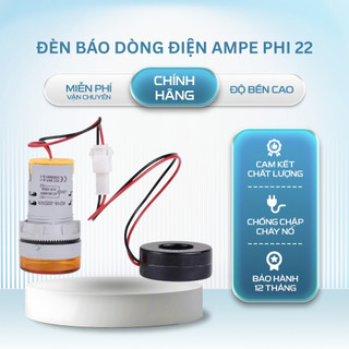 Đèn Báo Dòng Điện Ampe Phi 22 0–100A LED 7 Đoạn – Đồng Hồ Hiển Thị Dòng Điện Lắp Tủ Điện
