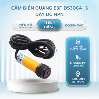 Cảm Biến Quang E3F-DS30C4 DC NPN NO Phi 18, Cảm Biến Hồng Ngoại 3 Dây 6–36VDC Khoảng Cách 0–30cm