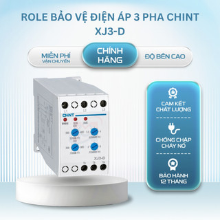 Role Bảo Vệ Điện Áp 3 Pha Chint XJ3-D, Rơ le Bộ Bảo Vệ Điện Áp 3 Pha Chint Chống Mất Pha