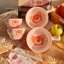 Set bát sứ có tay cầm 4 món hoạ tiết gấu cute,happy