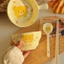 Set bát sứ có tay cầm 4 món hoạ tiết gấu cute,happy