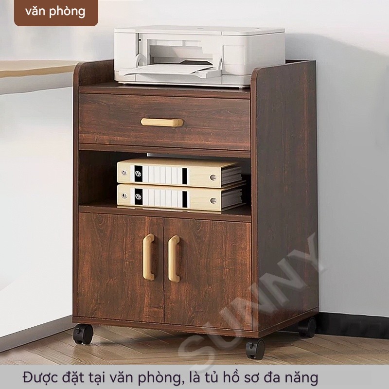 SUNNY Tủ trà di động cho văn phòng có bánh xe linh hoạt thiết kế hiện đại sang trọng