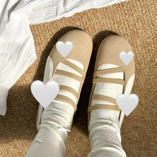 Giày lười búp bê thời trang bigsize nữ cao cấp màu nâu be đế bệt cao cấp, sneaker sục lười quai chun hottrend ballet