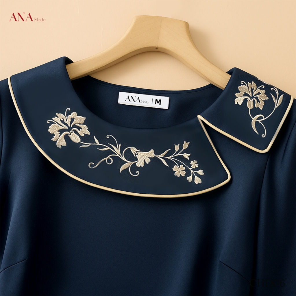 Đồ Bộ Thoáng Mát Trung Niên ANA Mode Chất Liệu Lụa Ánh Nhung Mềm Mịn Mát Ở Nhà Quà Tặng Mẹ DB25CHD06