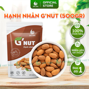 Hạt Hạnh Nhân Nhập Khẩu Úc - 100% hạnh nhân rang mộc, túi zip 500g